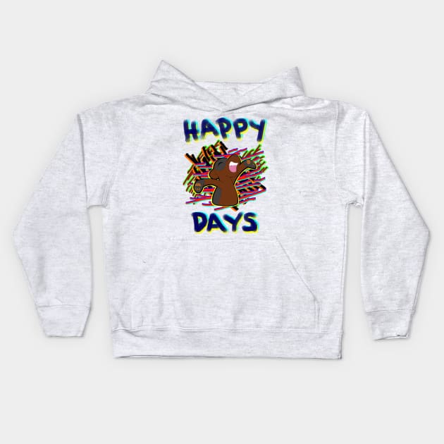 Happy Days Kids Hoodie by RockyHay